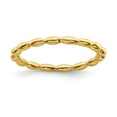 thumbnail image 1 of 925 Sterling Silver Stackable Expressions Gold-plated Rice Bead Ring Size: 6; for Adults and Teens; for Women and Men, 1 of 5