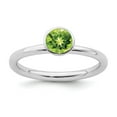 thumbnail image 1 of 925 Sterling Silver Stackable Expressions High 5mm August Swarovski Ring Size: 5; for Adults and Teens; for Women and Men, 1 of 5