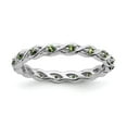 thumbnail image 1 of 925 Sterling Silver Stackable Expressions Peridot Ring S:5, 1 of 5