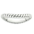 thumbnail image 1 of 925 Sterling Silver Stackable Expressions Polished Antiqued Wave Ring Size: 5; for Adults and Teens; for Women and Men, 1 of 4