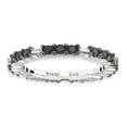 thumbnail image 1 of 925 Sterling Silver Stackable Expressions Polished Black Diamond Ring Size: 5; for Adults and Teens; for Women and Men, 1 of 4