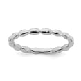 thumbnail image 1 of 925 Sterling Silver Stackable Expressions Rhodium Rice Ring Size: 5; for Adults and Teens; for Women and Men, 1 of 5