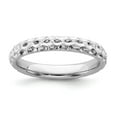 thumbnail image 1 of 925 Sterling Silver Stackable Expressions Rhodium Ring Size: 10; for Adults and Teens; for Women and Men, 1 of 5