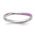 thumbnail image 1 of 925 Sterling Silver Stackable Expressions Twisted Purple Enameled Ring Size: 6; for Adults and Teens; for Women and Men, 1 of 5