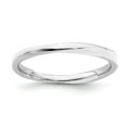 thumbnail image 1 of 925 Sterling Silver Stackable Expressions Twisted White Enameled Ring Size: 5; for Adults and Teens; for Women and Men, 1 of 5
