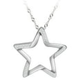thumbnail image 1 of 925 Sterling Silver Star Necklace Cubic Zirconia Star Pendant for Women, 1 of 5
