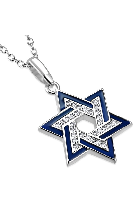 925 Sterling Silver Star of David Necklace Pendant