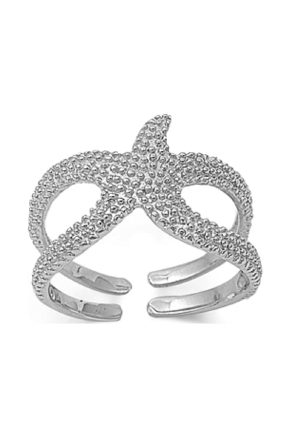 925 Sterling Silver Starfish in the Sky Ring Size 5