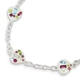 thumbnail image 1 of 925 Sterling Silver Stellux Multi Color Crystal Heart Bracelet, 1 of 5