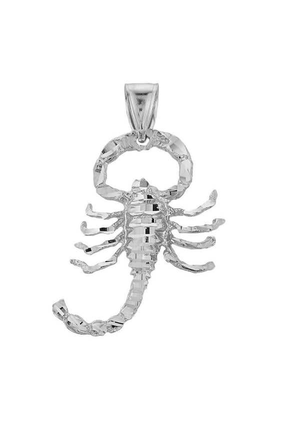 .925 Sterling Silver Sterling Silver Scorpion Pendant (Pendant Only)