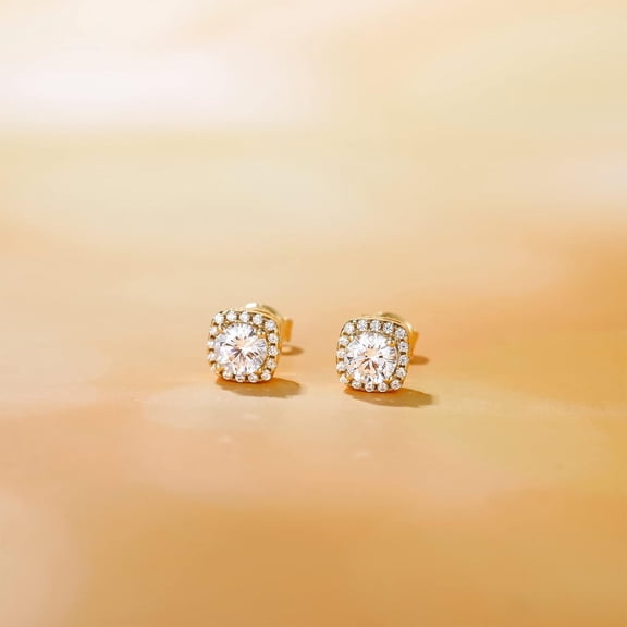 925 Sterling Silver Stud Earrings For Women Emerald Hear Cut Cubic Zirconia Cz Stud Earrings 18K Gold Plated Stud Earrings Men Hypoallergenic[Z2227]