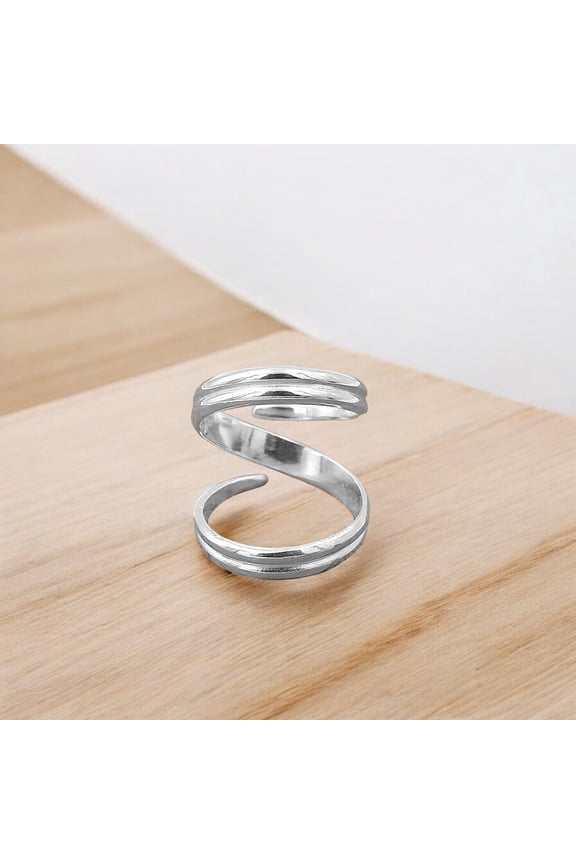 925 Sterling Silver Swan Neck Splint Ring – Adjustable Arthritis Finger Splint, EDS Support, Knuckle Stability & Joint Hyperextension Ring Ring Size- 4