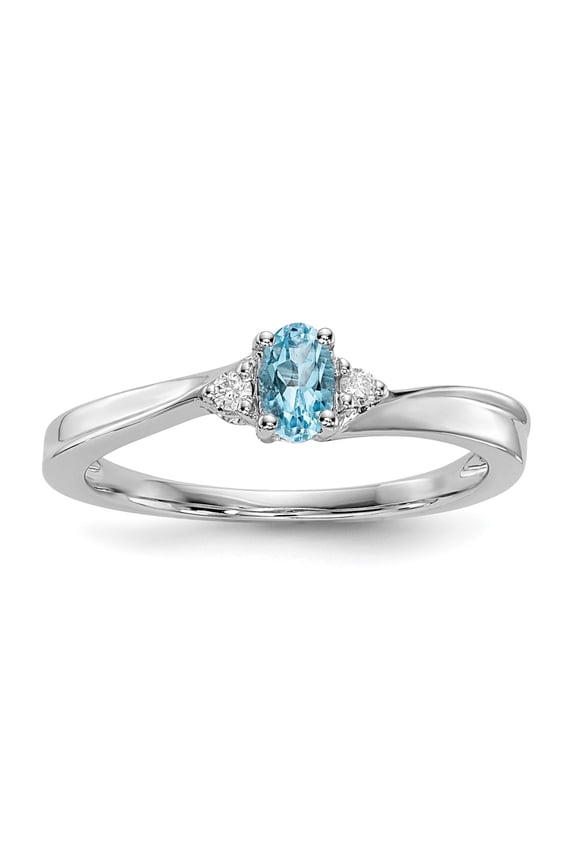 925 Sterling Silver Swiss Blue Topaz Birthstone Ring Fine Jewelry For Women Gifts For Her, Size 7