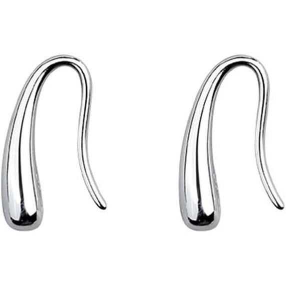 925 Sterling Silver Teardrop Earrings Drop for Women Teens Waterdrop Earrings Small Hook Earrings