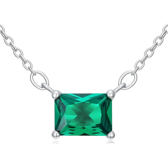 925 Sterling Silver Tennis Choker Cubic Zirconia Pendant Necklace, Silver Choker Necklace Jewelry Gift for Women,16+2inches Chain