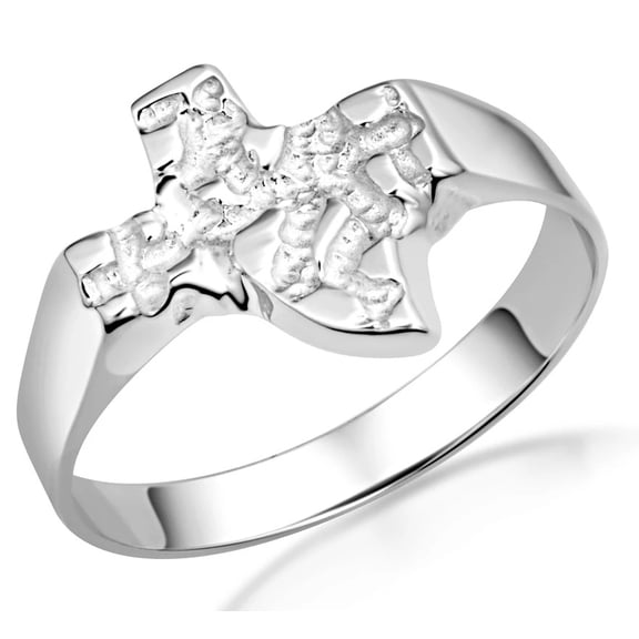 .925 Sterling Silver Texas Nugget Ring (Size 7.5)