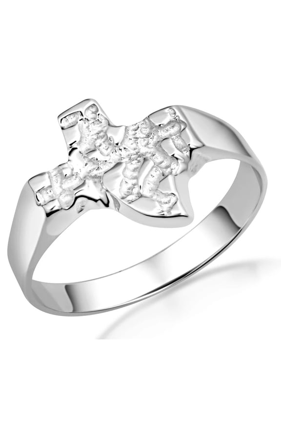 .925 Sterling Silver Texas Nugget Ring (Size 8)