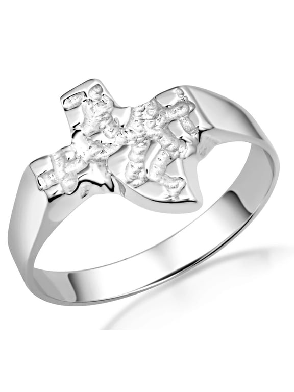 .925 Sterling Silver Texas Nugget Ring (Size 8)