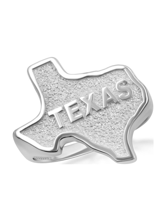 .925 Sterling Silver Texas State Map Ring /Size 10
