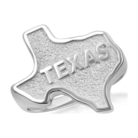 .925 Sterling Silver Texas State Map Ring /Size 7