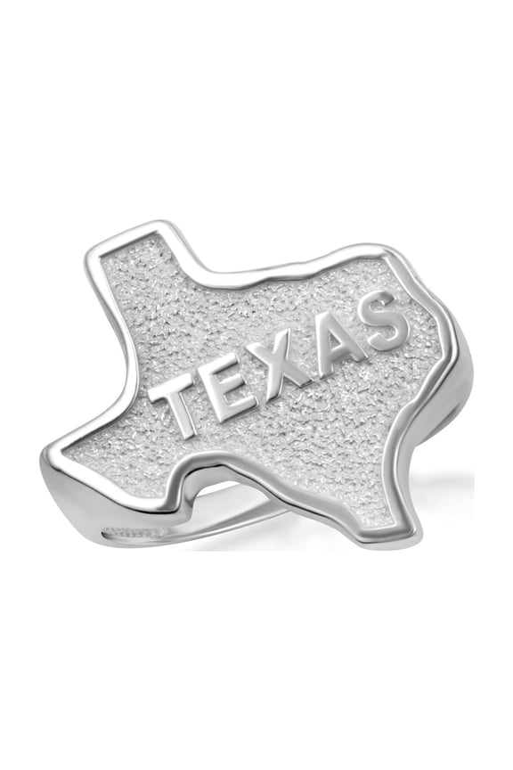 .925 Sterling Silver Texas State Map Ring /Size 7