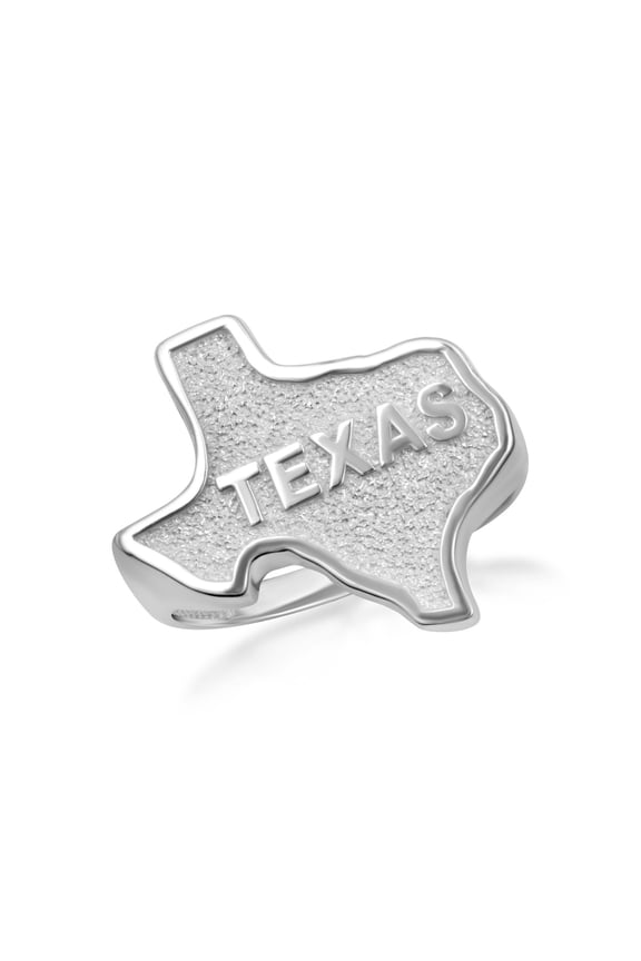.925 Sterling Silver Texas State Map Ring /Size 7
