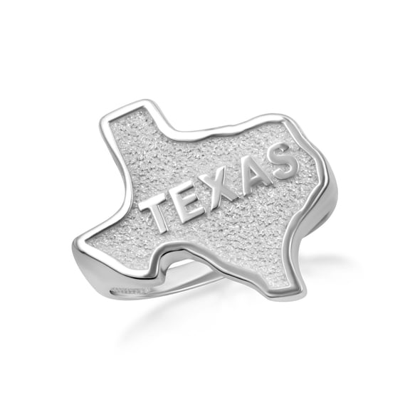 .925 Sterling Silver Texas State Map Ring /Size 9