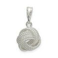 thumbnail image 1 of 925 Sterling Silver Textured Love Knot Pendant; for Adults and Teens; for Women and Men, 1 of 1