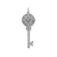 thumbnail image 1 of FJC Finejewelers Sterling Silver Cubic Zirconia Key Locket Necklace, 1 of 3