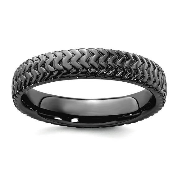 Sterling Silver Black-Plated Ring