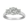 thumbnail image 1 of 925 Sterling Silver Three Stone Engagement Rings for Women & Wedding Rings Make Great Gifts for Women, 1 of 3