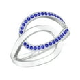 thumbnail image 1 of 925 Sterling Silver Tie Knot Wedding Band Ring White Gold Plated Tanzanite Love Promise Ring for Her Women’s Stackable Ring Jewelry Ring Size 5, 1 of 4