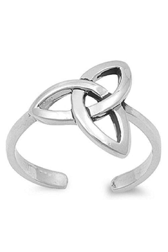 .925 Sterling Silver Toe Ring - Celtic Knot 4mm