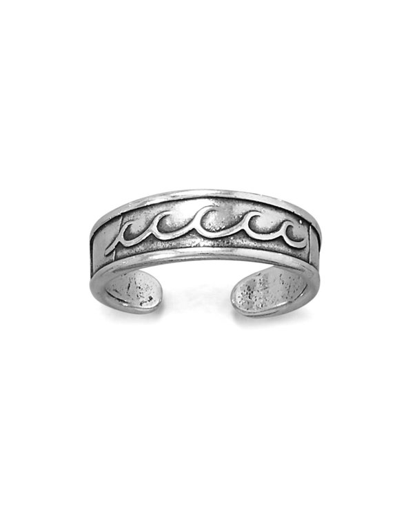 925 Sterling Silver toe ring Oxidized 16mm X 5.6mm toe ring for Women