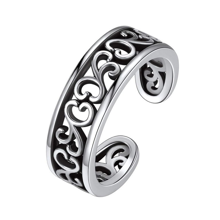 925 Sterling Silver Adjustable Celtic Knot Toe Ring for