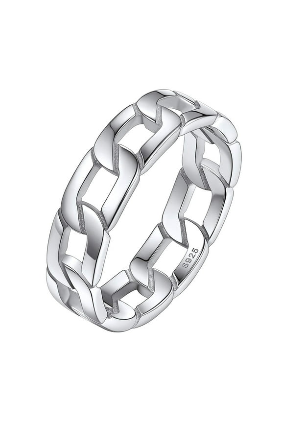 925 Sterling Silver Toe Rings for Women Men Closed Silver Sturdy Celtic Knot Toe Ring Hypoallergenic Cuban Link Chain Foot Ring Size 3-5 Summer Beach Foot Jewelry