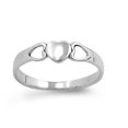 thumbnail image 1 of 925 Sterling Silver Torn Between Two Lovers Heart Ring Size 7, 1 of 3