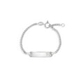 thumbnail image 1 of 925 Sterling Silver Traditional Tag ID Kids Bracelet With Engraved Star 4.5", 1 of 3