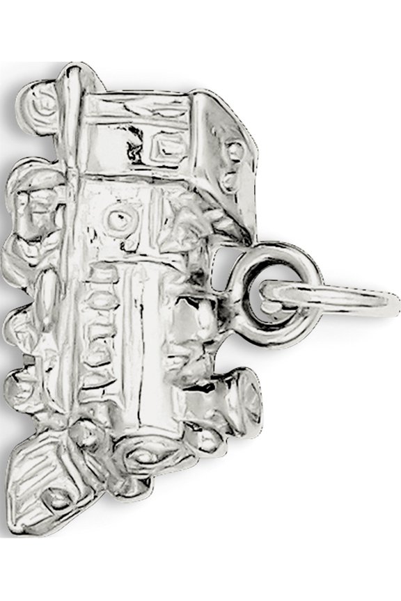925 Sterling Silver Train Engine (12x22mm) Pendant / Charm