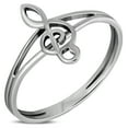 thumbnail image 1 of 925 Sterling Silver Treble Clef Music Womens Ring (6.5), 1 of 3