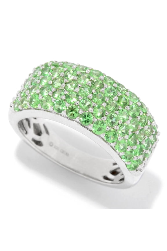 925 Sterling Silver Tsavorite Ring