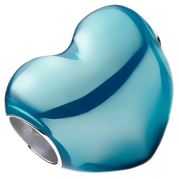 925 Sterling Silver Turquoise Heart Charm Bead for Bracelet Charms Bangle Pendant Jewelry