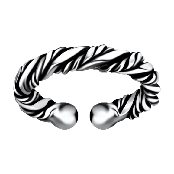 925 Sterling Silver Twisted Ear Cuff