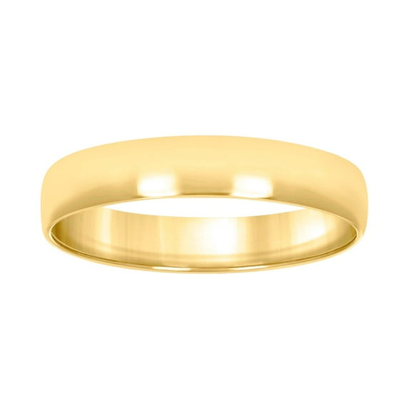 925 Sterling Silver Unisex 5mm Size 6 Yellow Dome Comfort-fit Wedding Engagement Band Ring Engagement Ring for Women and