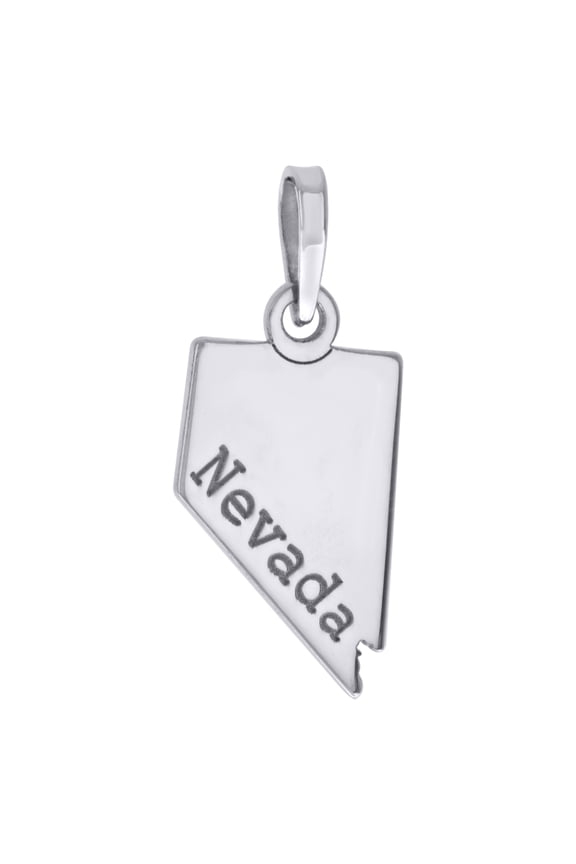 925 Sterling Silver Unisex American States Nevada Charm Pendant