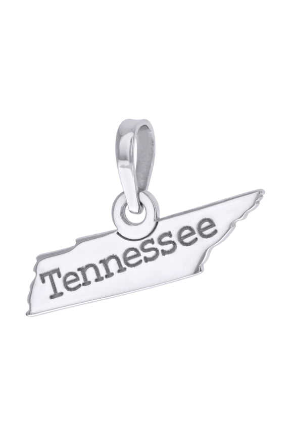 925 Sterling Silver Unisex American States Tennessee Charm Pendant for Men Women