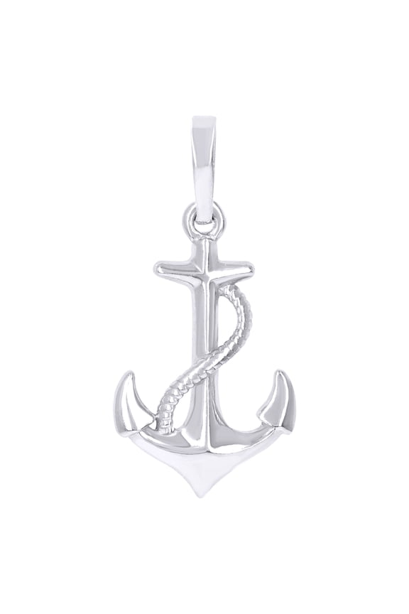 925 Sterling Silver Unisex Anchor Ocean Life Charm Pendant for Men Women