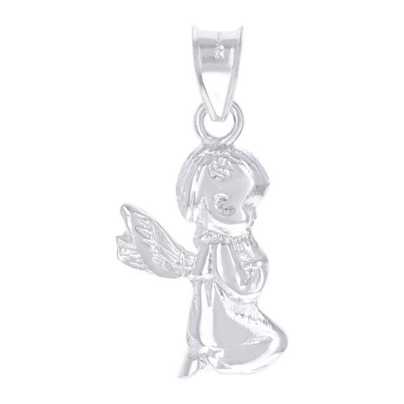 925 Sterling Silver Unisex Angel Religious Charm Pendant for Men Women