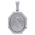thumbnail image 1 of 925 Sterling Silver Unisex Cubic Zirconia Angel Religious Charm Pendant Necklace 35.8x19.7mm Wide Pendant for Women, 1 of 2
