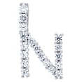 thumbnail image 1 of 925 Sterling Silver Unisex Cubic Zirconia Letter Name Personalized Monogram Initial Alphabet N Charm Pendant Necklace Pe, 1 of 2